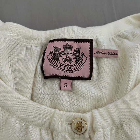 Juicy Couture Cardigan in Cream color Women Size S - Picture 3 of 10